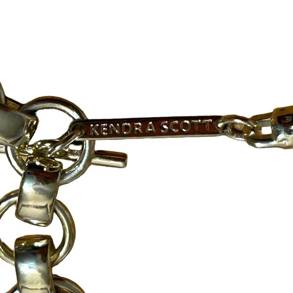 Kendra Scott Gold Hailey Necklace in Aqua Howlit - Picture 12 of 12